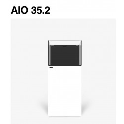 WATERBOX AIO 35.2超白背滴方缸連櫃60cm -ALU2420櫃 Color: White/Black/Aspen
